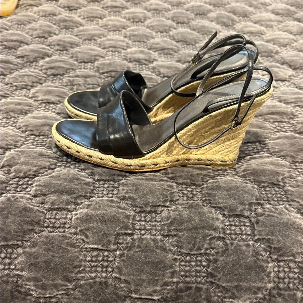 Franco Sarto Black Espadrille Sandals 8.5